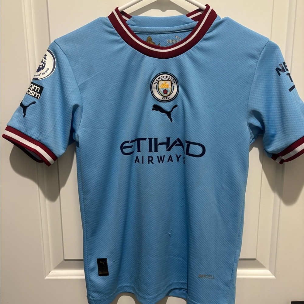 Puma Kids Light Blue Soccer Jersey